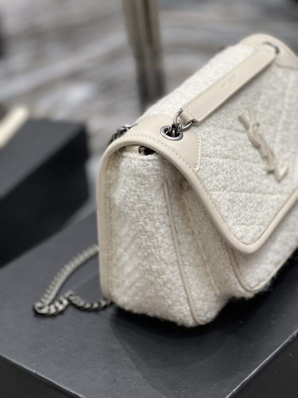 [REP 1:1] Saint Laurent Niki Baby Chain Bag White For Women, Women's Bags 8.2in/21cm YSL