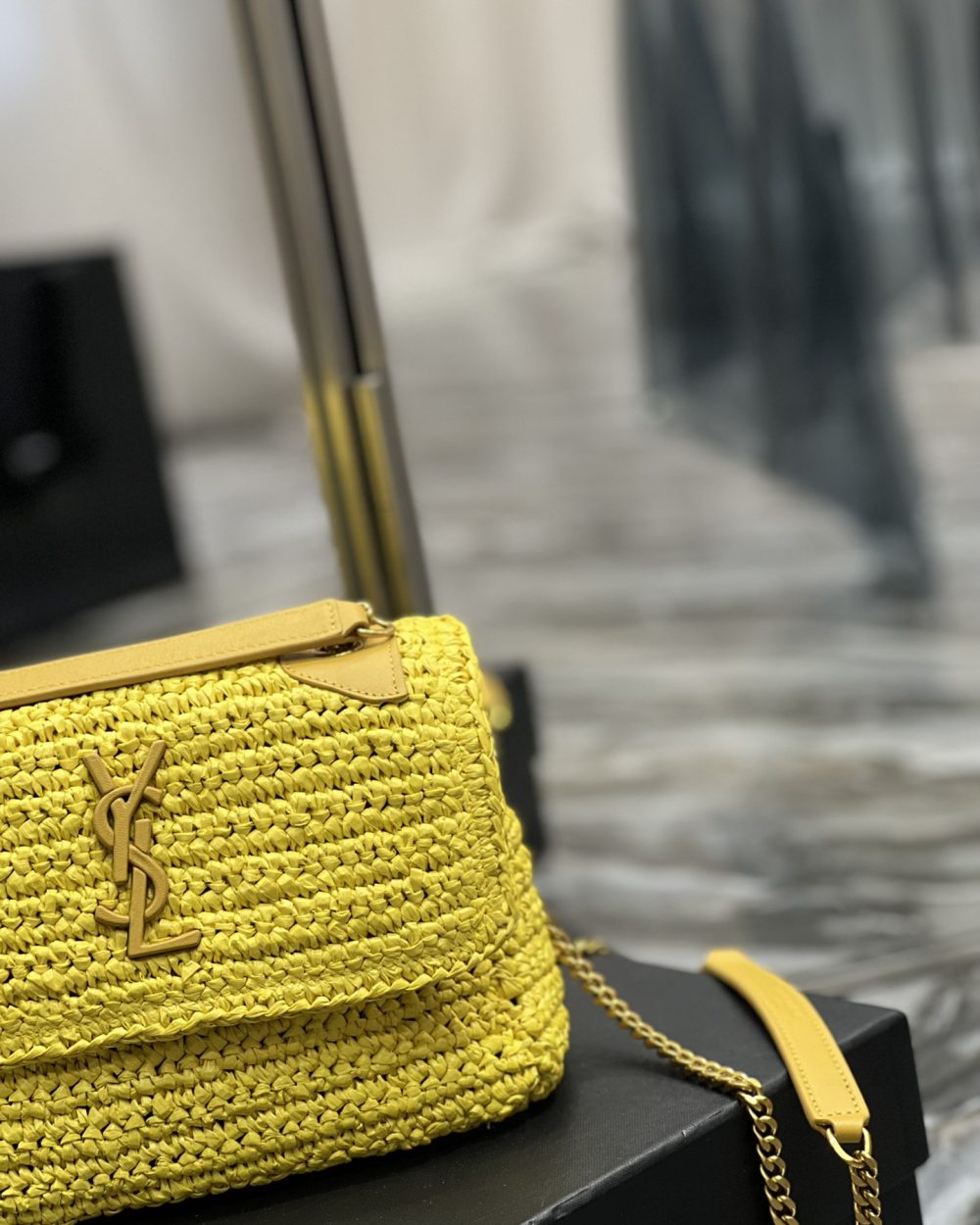 [REP 1:1] Saint Laurent Niki Baby Chain Bag Yellow For Women, Women's Bags 8.2in/21cm YSL