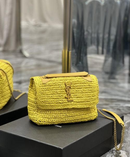 [REP 1:1] Saint Laurent Niki Baby Chain Bag Yellow For Women, Women's Bags 8.2in/21cm YSL