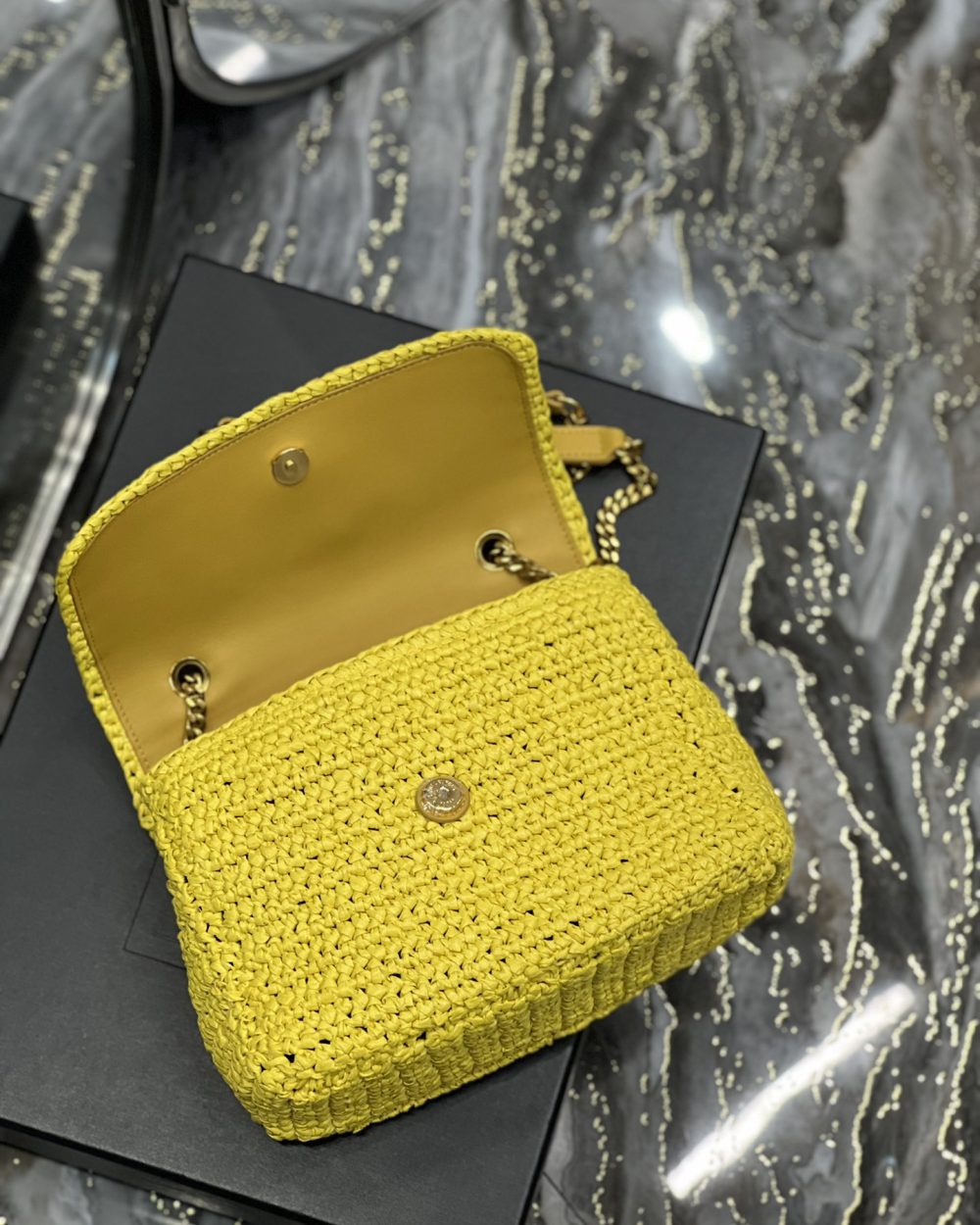 [REP 1:1] Saint Laurent Niki Baby Chain Bag Yellow For Women, Women's Bags 8.2in/21cm YSL