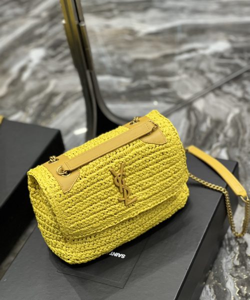 [REP 1:1] Saint Laurent Niki Baby Chain Bag Yellow For Women, Women's Bags 8.2in/21cm YSL