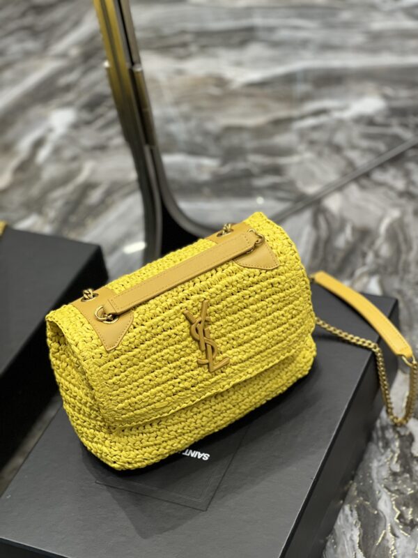 [REP 1:1] Saint Laurent Niki Baby Chain Bag Yellow For Women, Women's Bags 8.2in/21cm YSL