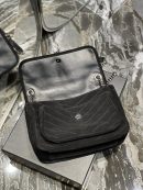 [REP 1:1] Saint Laurent Niki Medium Chain Bag Black In Crinkled With Metal Hardware For Women 11in/28cm YSL