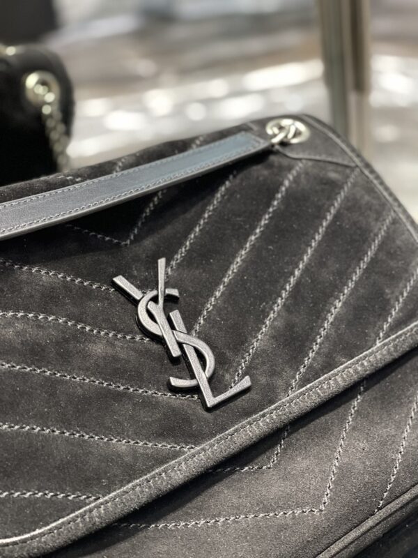 [REP 1:1] Saint Laurent Niki Medium Chain Bag Black In Crinkled With Metal Hardware For Women 11in/28cm YSL