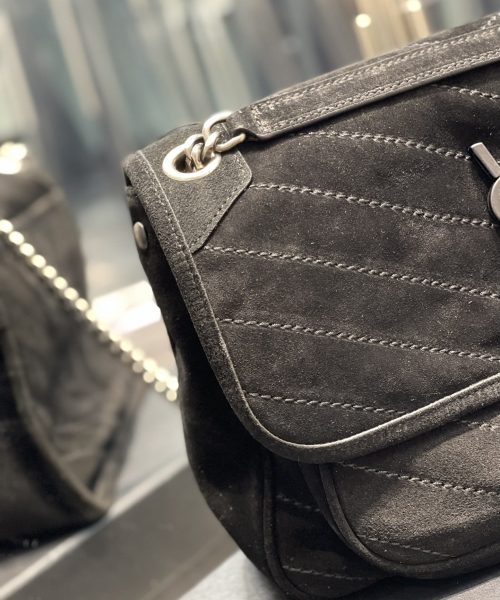 [REP 1:1] Saint Laurent Niki Medium Chain Bag Black In Crinkled With Metal Hardware For Women 11in/28cm YSL