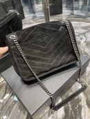 [REP 1:1] Saint Laurent Niki Medium Chain Bag Black In Crinkled With Metal Hardware For Women 11in/28cm YSL
