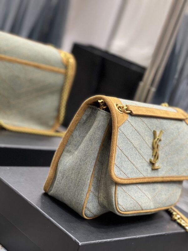 [REP 1:1] Saint Laurent Niki Medium Chain Bag In Canvas For Women 11in/28cm YSL