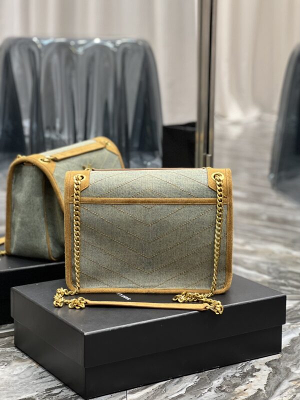 [REP 1:1] Saint Laurent Niki Medium Chain Bag In Canvas For Women 11in/28cm YSL