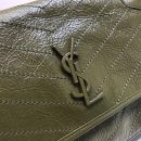 [REP 1:1] Saint Laurent Niki Medium Chain Bag In Crinkled Vintage Green For Women 11in/28cm YSL 6331581YG041229