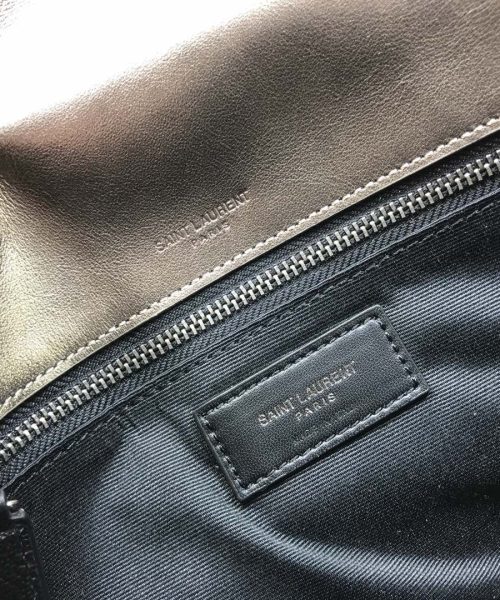 [REP 1:1] Saint Laurent Niki Medium Chain Bag In Crinkled Vintage Silver For Women 11in/28cm YSL