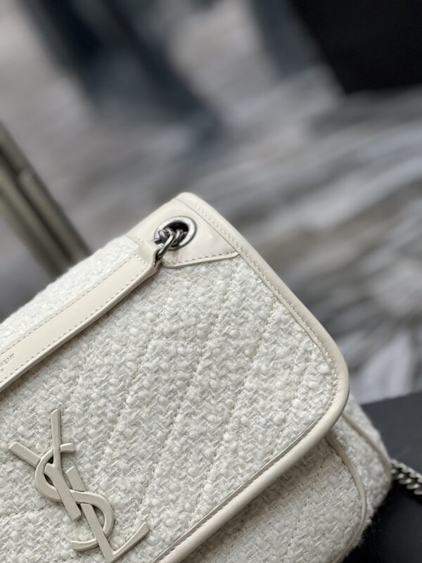 [REP 1:1] Saint Laurent Niki Medium Chain Bag White For Women, Women's Bags 11in/28cm YSL