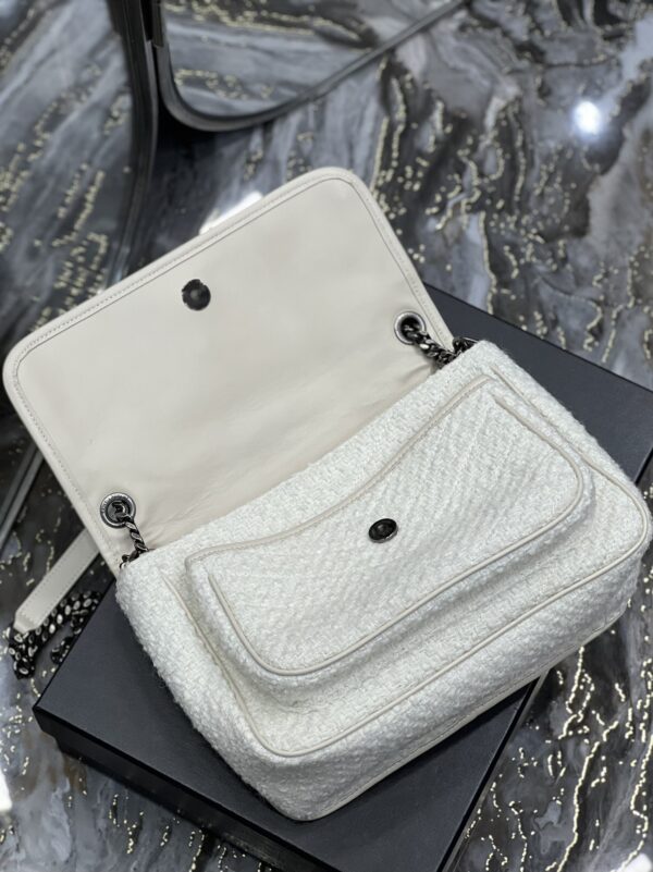 [REP 1:1] Saint Laurent Niki Medium Chain Bag White For Women, Women's Bags 11in/28cm YSL