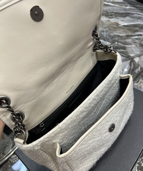 [REP 1:1] Saint Laurent Niki Medium Chain Bag White For Women, Women's Bags 11in/28cm YSL