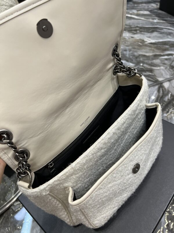 [REP 1:1] Saint Laurent Niki Medium Chain Bag White For Women, Women's Bags 11in/28cm YSL