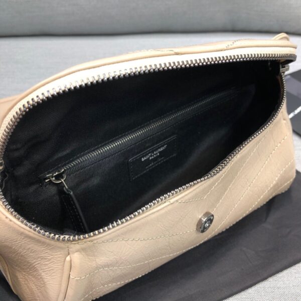 [REP 1:1] Saint Laurent Niki Medium Crinkled Shoulder Bag Beige For Women 11in/28cm YSL