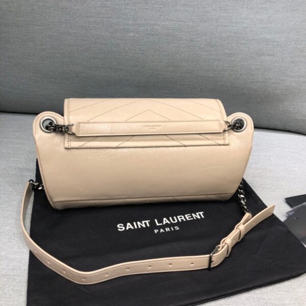 [REP 1:1] Saint Laurent Niki Medium Crinkled Shoulder Bag Beige For Women 11in/28cm YSL