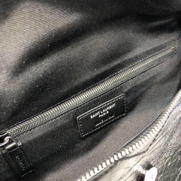 [REP 1:1] Saint Laurent Niki Medium Crinkled Shoulder Bag Black For Women 11in/28cm YSL