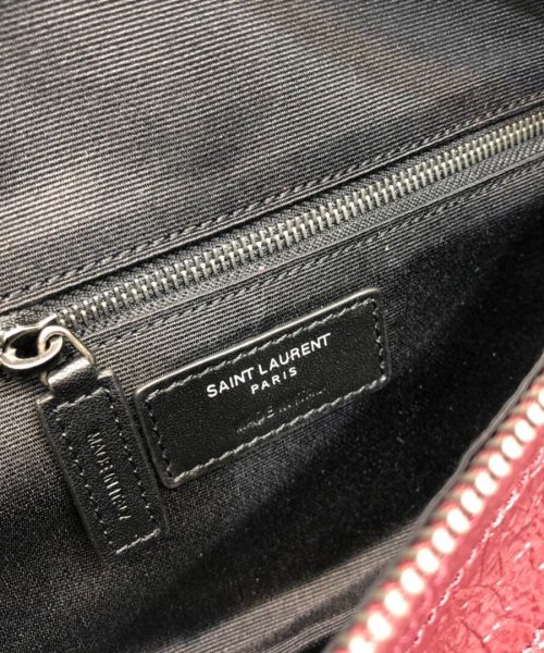 [REP 1:1] Saint Laurent Niki Medium Crinkled Shoulder Bag Burgundy For Women 11in/28cm YSL