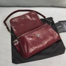 [REP 1:1] Saint Laurent Niki Medium Crinkled Shoulder Bag Burgundy For Women 11in/28cm YSL