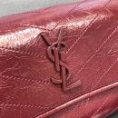 [REP 1:1] Saint Laurent Niki Medium Crinkled Shoulder Bag Burgundy For Women 11in/28cm YSL