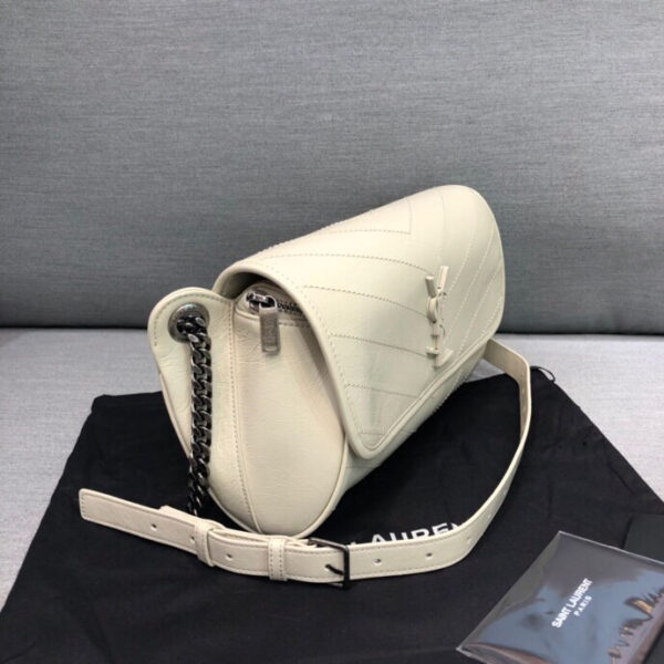 [REP 1:1] Saint Laurent Niki Medium Crinkled Shoulder Bag White For Women 11in/28cm YSL