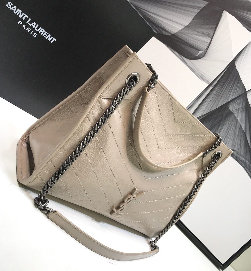 [REP 1:1] Saint Laurent Niki Medium Shopping Bag Beige For Women 12.6in/32cm YSL