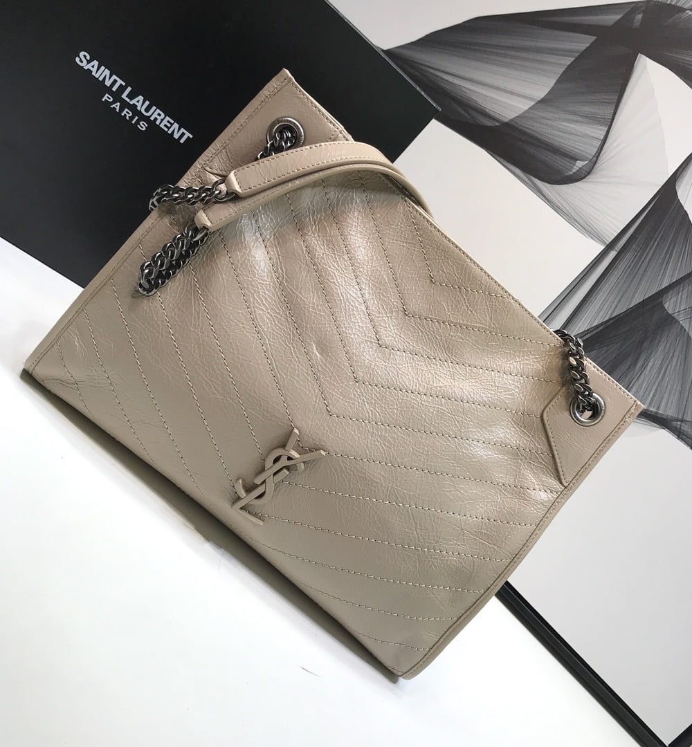 [REP 1:1] Saint Laurent Niki Medium Shopping Bag Beige For Women 12.6in/32cm YSL