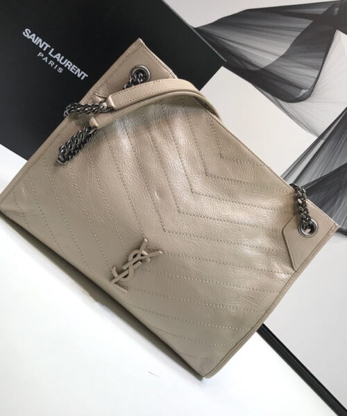 [REP 1:1] Saint Laurent Niki Medium Shopping Bag Beige For Women 12.6in/32cm YSL