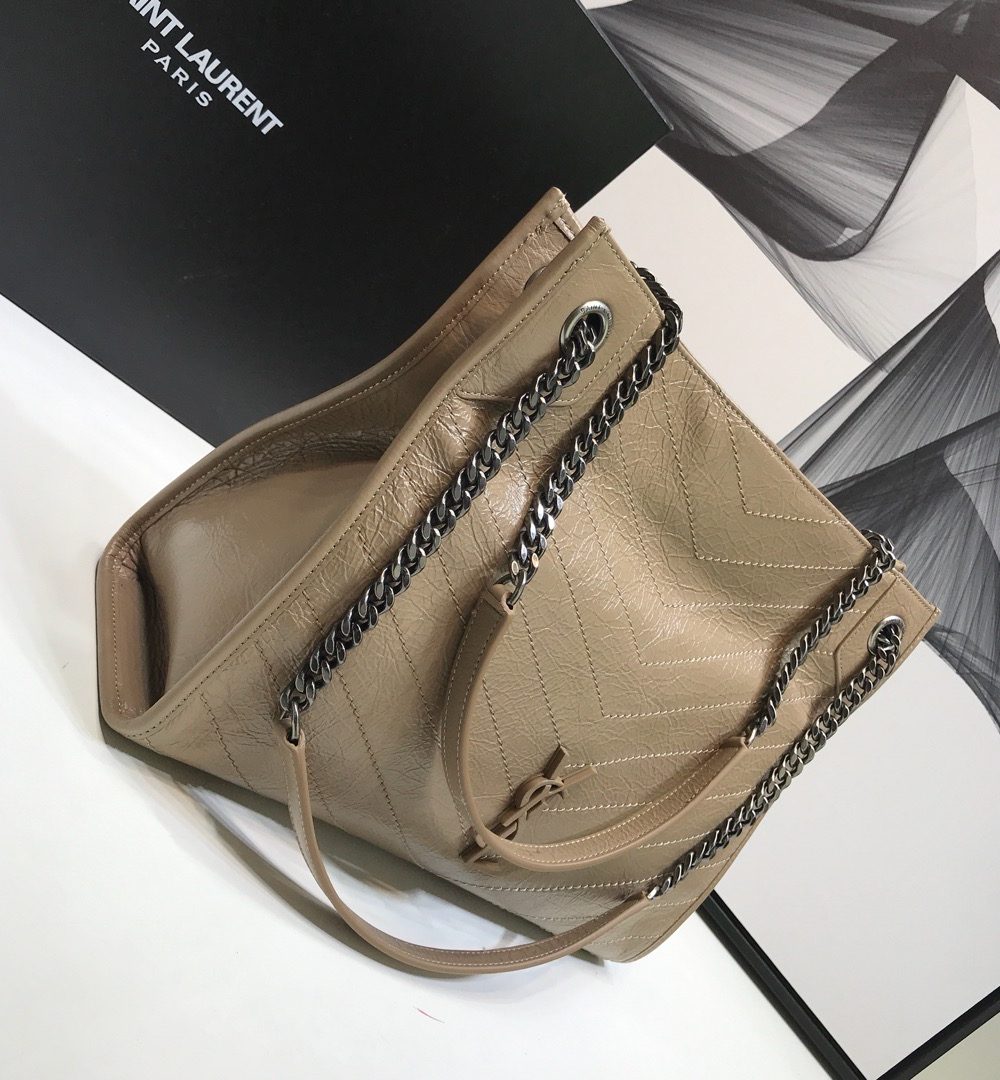 [REP 1:1] Saint Laurent Niki Medium Shopping Bag Beige For Women 12.6in/32cm YSL