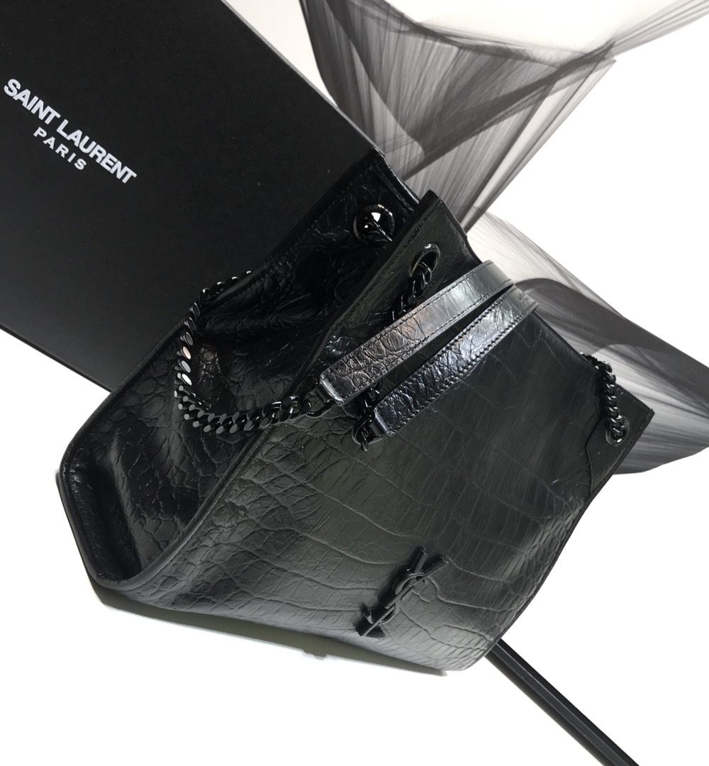 [REP 1:1] Saint Laurent Niki Medium Shopping Bag Black For Women 12.6in/32cm YSL