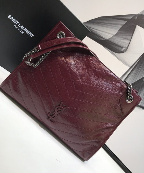 [REP 1:1] Saint Laurent Niki Medium Shopping Bag Burgundy For Women 12.6in/32cm YSL