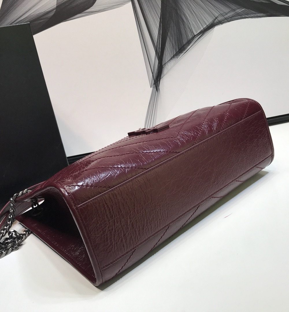 [REP 1:1] Saint Laurent Niki Medium Shopping Bag Burgundy For Women 12.6in/32cm YSL