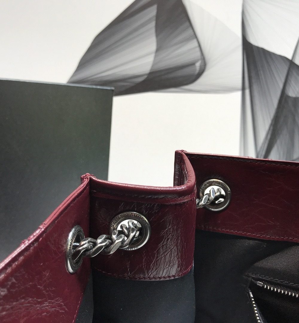 [REP 1:1] Saint Laurent Niki Medium Shopping Bag Burgundy For Women 12.6in/32cm YSL