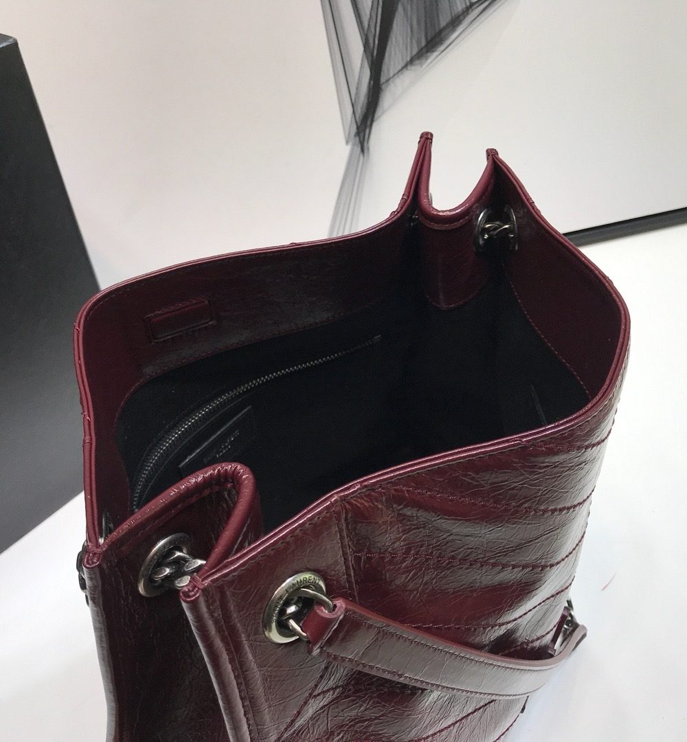 [REP 1:1] Saint Laurent Niki Medium Shopping Bag Burgundy For Women 12.6in/32cm YSL