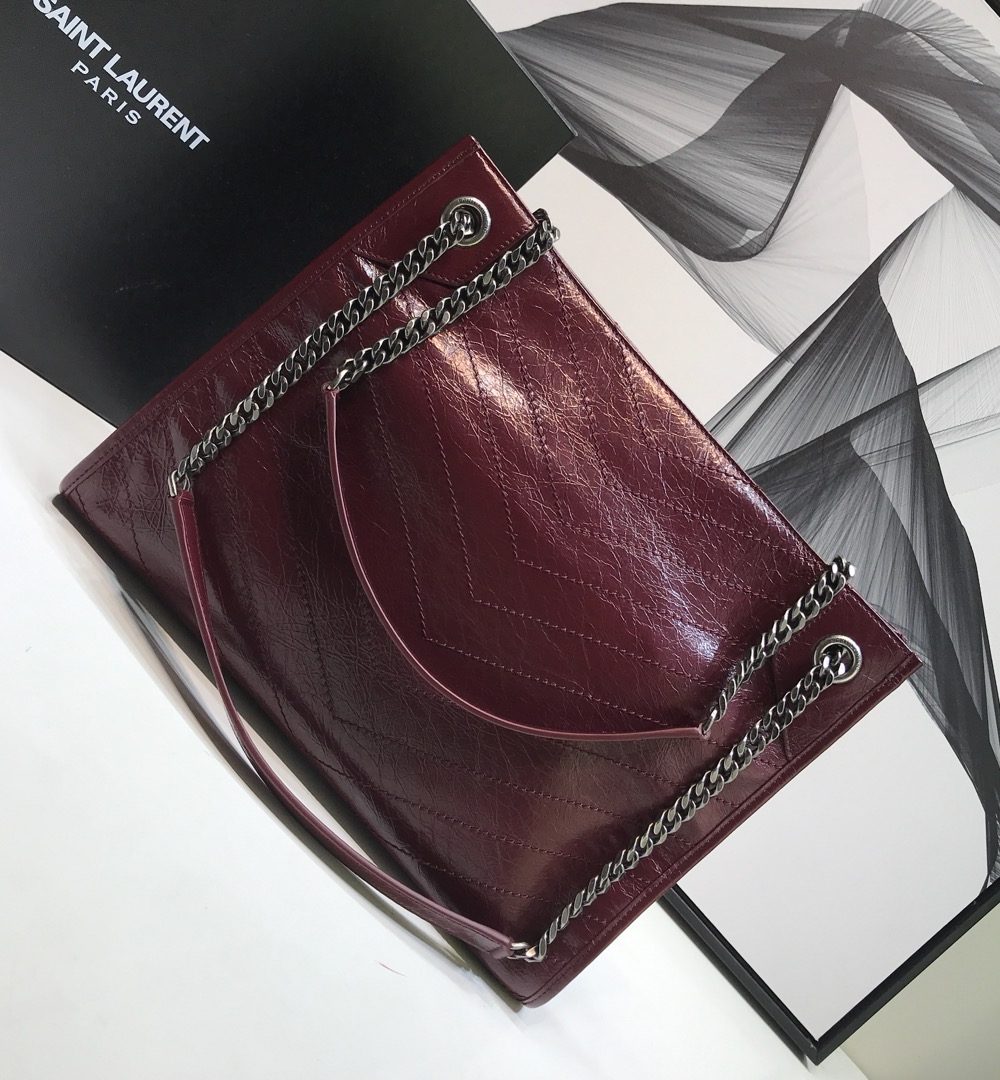 [REP 1:1] Saint Laurent Niki Medium Shopping Bag Burgundy For Women 12.6in/32cm YSL