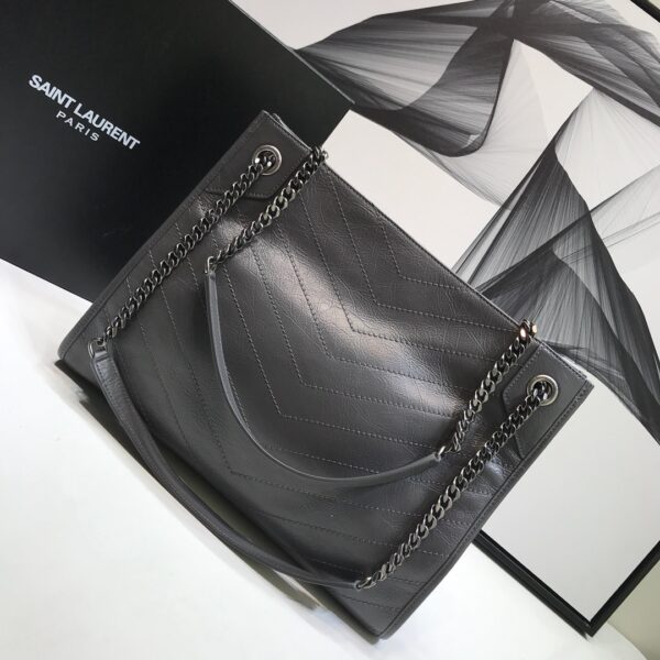 [REP 1:1] Saint Laurent Niki Medium Shopping Bag Gray For Women 12.6in/32cm YSL 577999