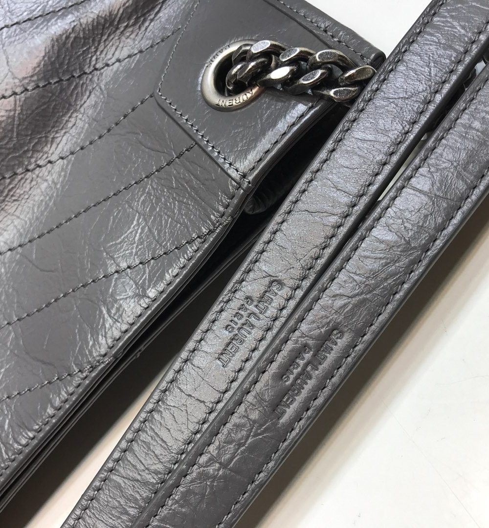 [REP 1:1] Saint Laurent Niki Medium Shopping Bag Gray For Women 12.6in/32cm YSL 577999