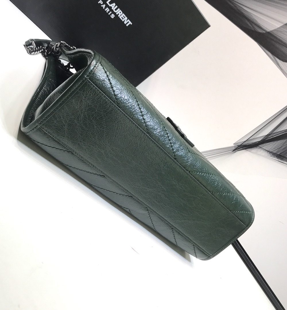 [REP 1:1] Saint Laurent Niki Medium Shopping Bag Green For Women 12.6in/32cm YSL