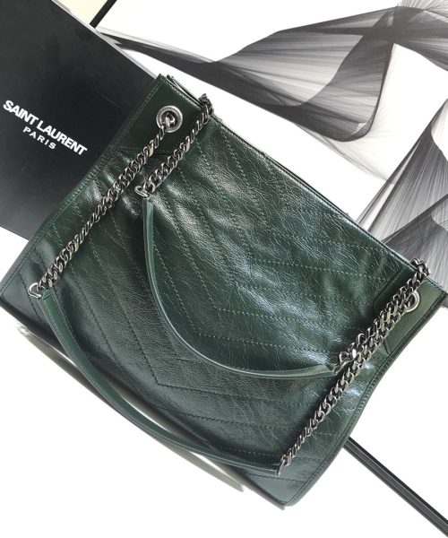 [REP 1:1] Saint Laurent Niki Medium Shopping Bag Green For Women 12.6in/32cm YSL