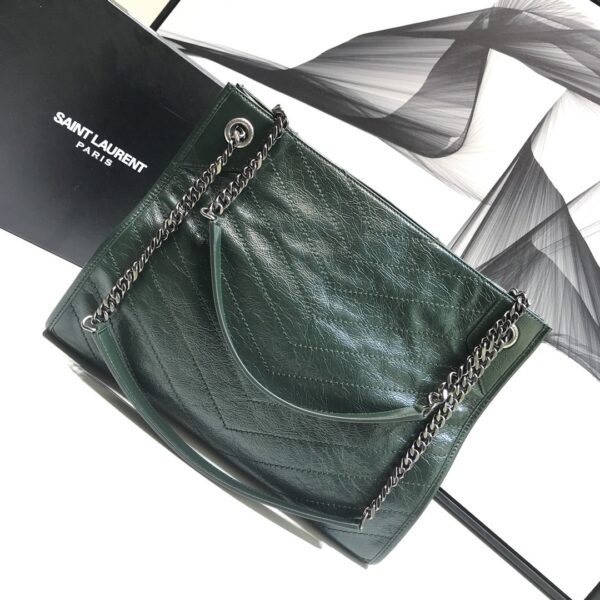 [REP 1:1] Saint Laurent Niki Medium Shopping Bag Green For Women 12.6in/32cm YSL