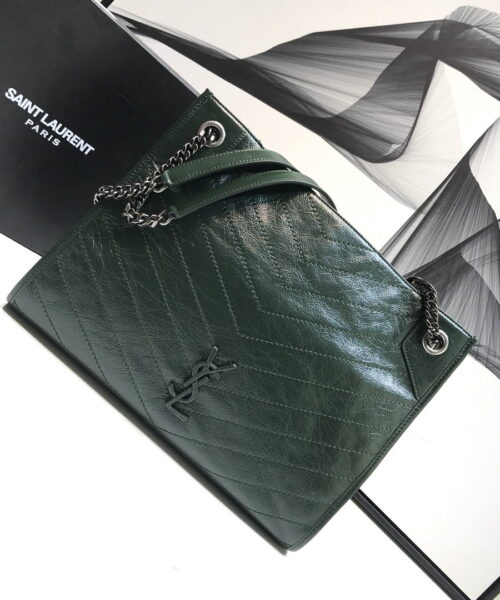 [REP 1:1] Saint Laurent Niki Medium Shopping Bag Green For Women 12.6in/32cm YSL