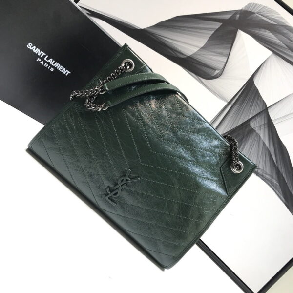 [REP 1:1] Saint Laurent Niki Medium Shopping Bag Green For Women 12.6in/32cm YSL