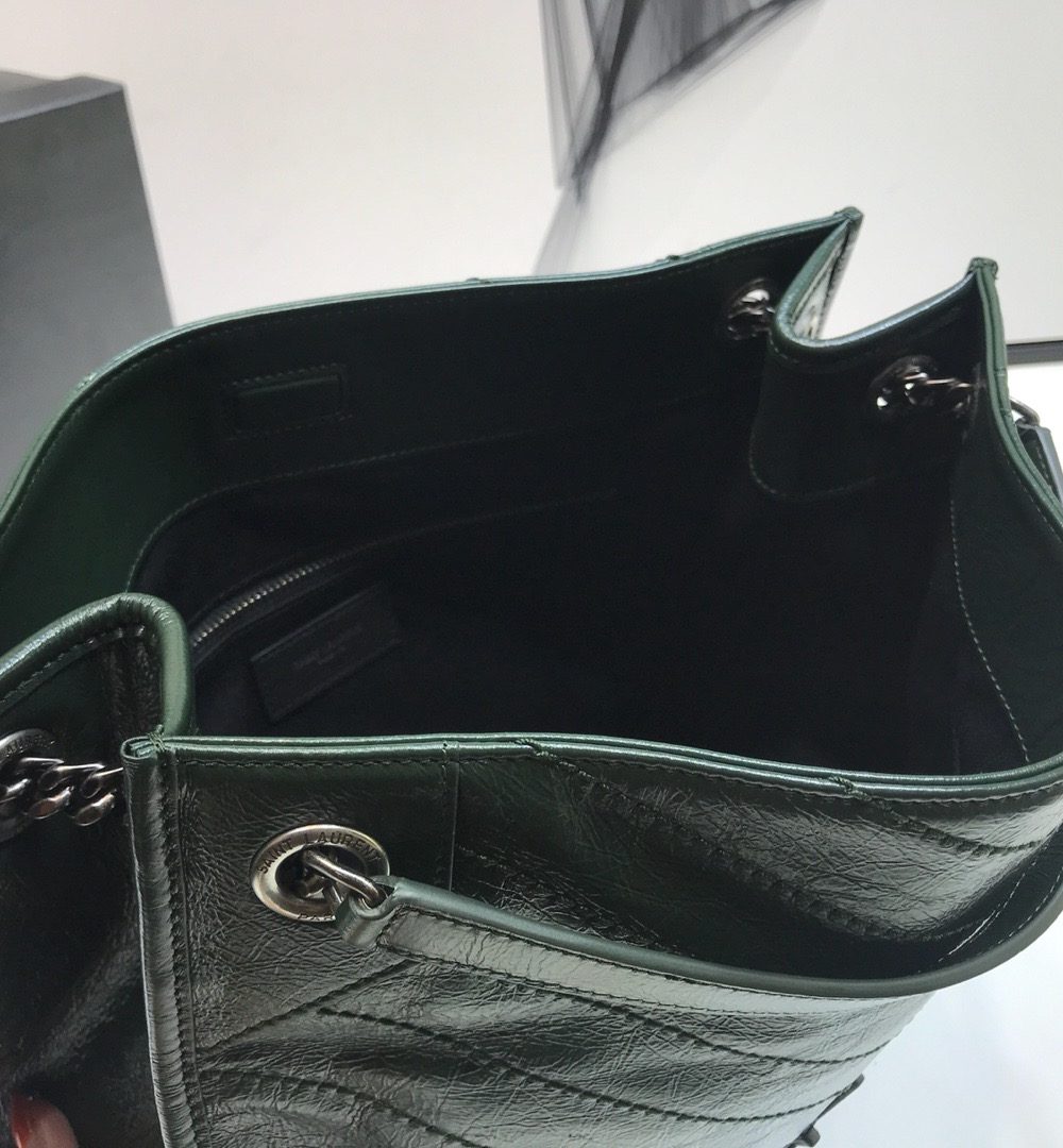 [REP 1:1] Saint Laurent Niki Medium Shopping Bag Green For Women 12.6in/32cm YSL