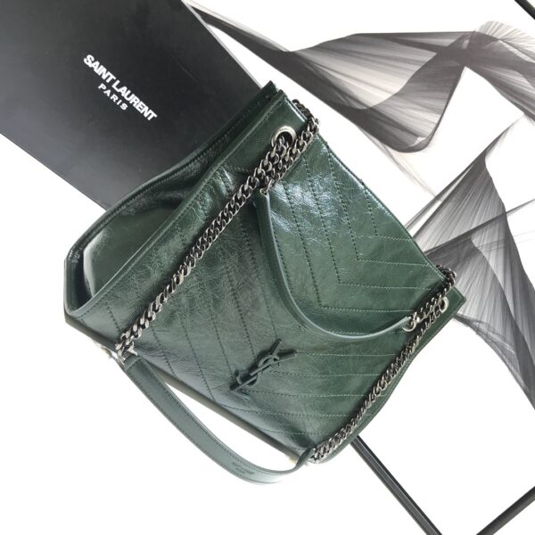 [REP 1:1] Saint Laurent Niki Medium Shopping Bag Green For Women 12.6in/32cm YSL