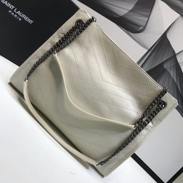 [REP 1:1] Saint Laurent Niki Medium Shopping Bag White For Women 12.6in/32cm YSL