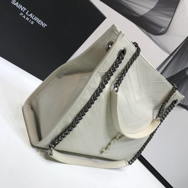 [REP 1:1] Saint Laurent Niki Medium Shopping Bag White For Women 12.6in/32cm YSL
