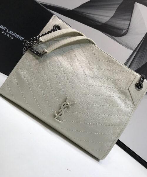 [REP 1:1] Saint Laurent Niki Medium Shopping Bag White For Women 12.6in/32cm YSL