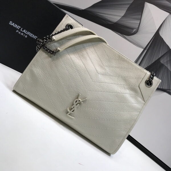 [REP 1:1] Saint Laurent Niki Medium Shopping Bag White For Women 12.6in/32cm YSL