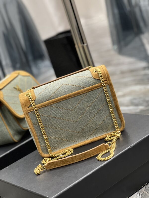 [REP 1:1] Saint Laurent Niki Mini Chain Bag In Canvas For Women 8.6in/22cm YSL