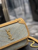 [REP 1:1] Saint Laurent Niki Mini Chain Bag In Canvas For Women 8.6in/22cm YSL